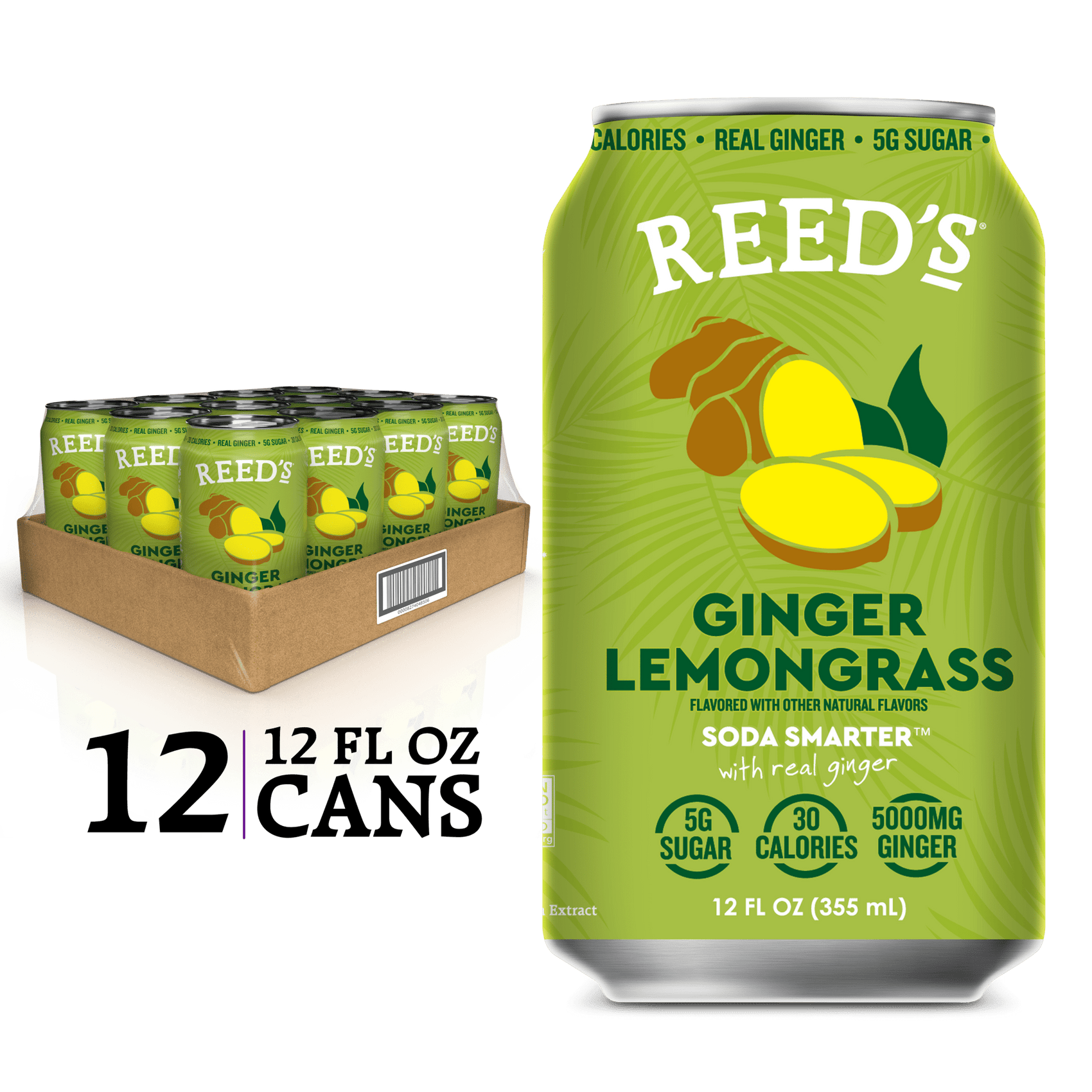NEW! Ginger Lemongrass Multifunctional Soda - Reed'sInc