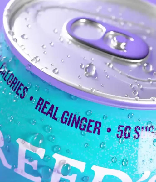 Preview video of Reed's Multifunctional Sodas displayed with the fruits in each beverage.